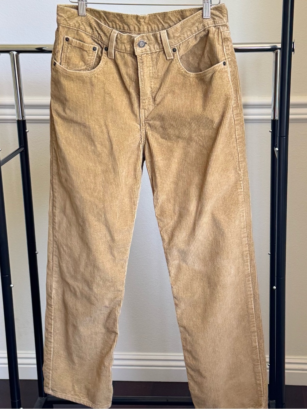 Levi's Corduroy Pants Men's 30x30 Golden Tan Straight Leg Cotton Pre-owned